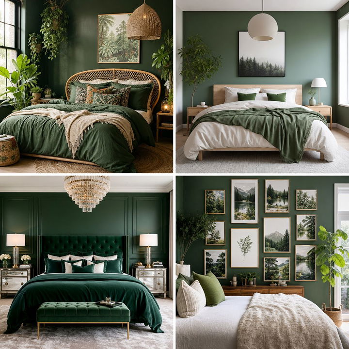 30 Stunning Forest Green Accent Wall Bedroom Design Trends