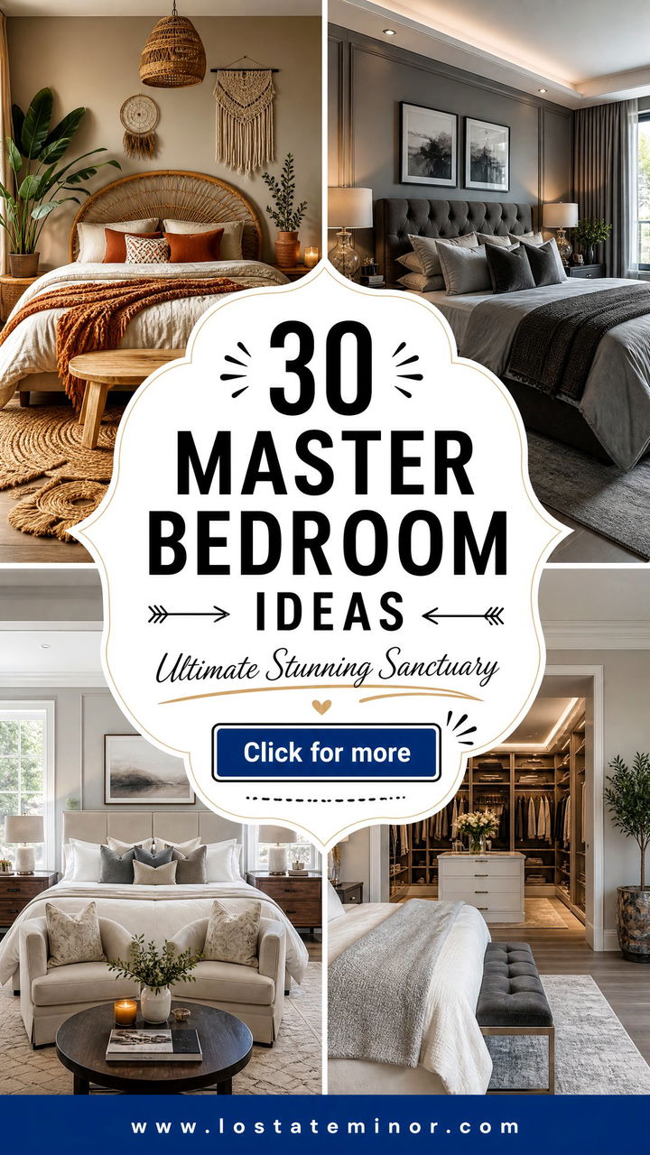 30 Stunning Master Bedroom Ideas for Your Ultimate Sanctuary - 30 Stunning Master Bedroom Ideas for Your Ultimate Sanctuary