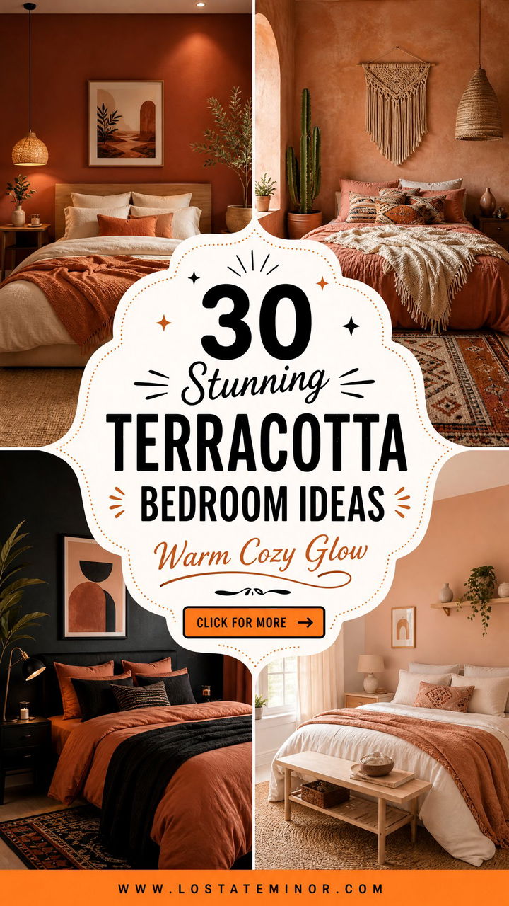 30 Stunning Terracotta Bedroom Ideas for a Warm Cozy Home - 30 Stunning Terracotta Bedroom Ideas for a Warm, Cozy Home