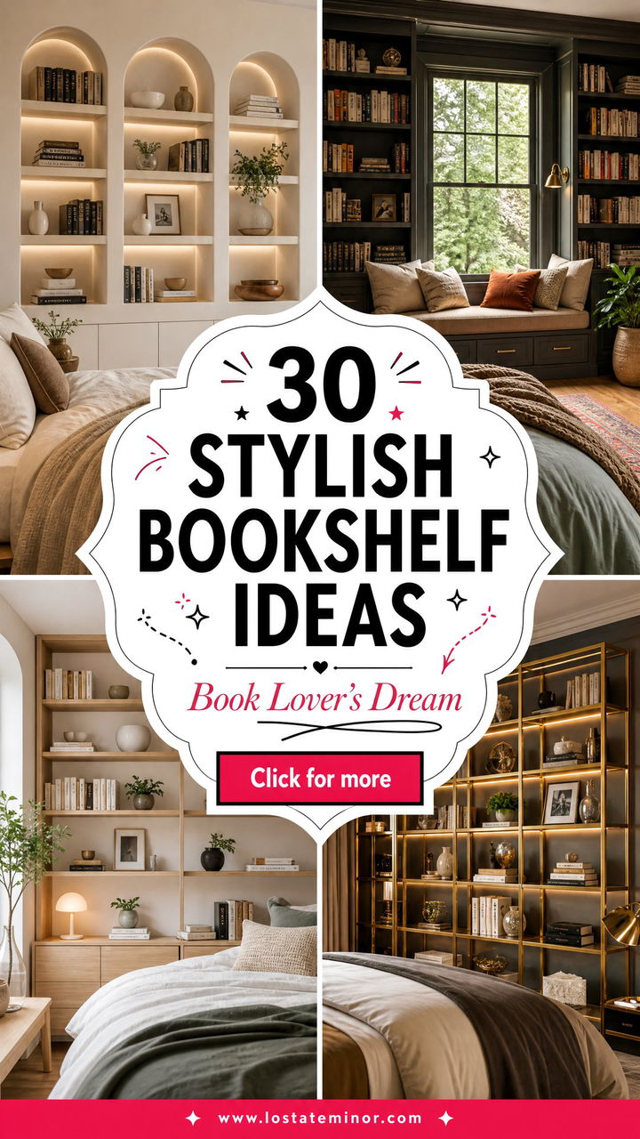 30 Stylish Bedroom Bookshelf Ideas for Every Book Lover - 30 Stylish Bedroom Bookshelf Ideas for Every Book Lover