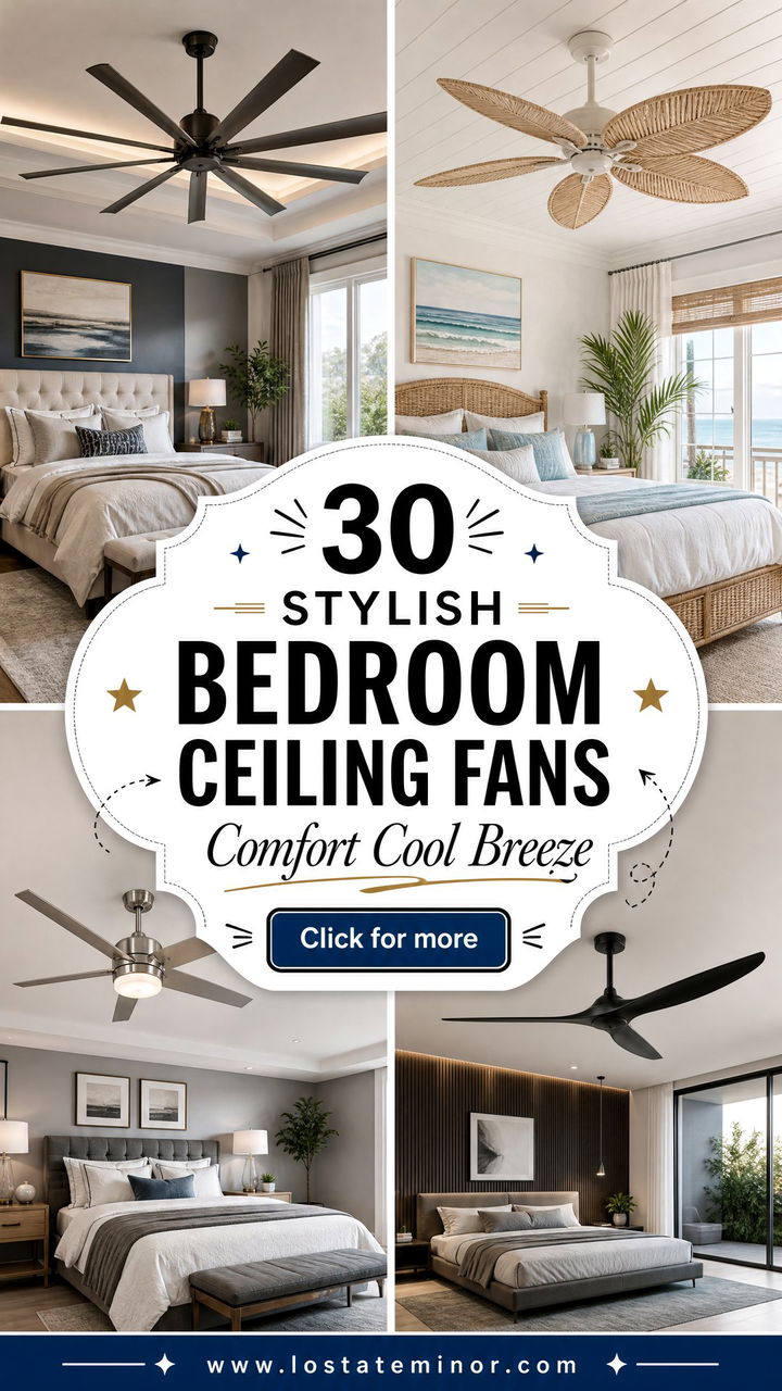 30 Stylish Bedroom Ceiling Fans for Comfort and Coolness - 30 Stylish Bedroom Ceiling Fans for Comfort and Coolness