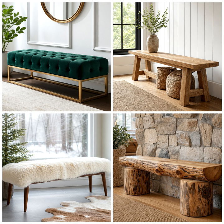 30 Stylish Bedroom End of Bed Benches for Every Decor Style
