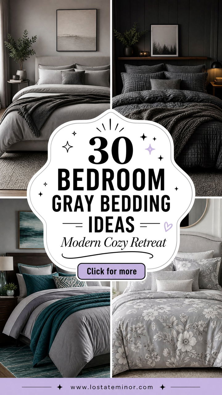 30 Stylish Bedroom Gray Bedding Ideas for a Modern Retreat - 30 Stylish Bedroom Gray Bedding Ideas for a Modern Retreat