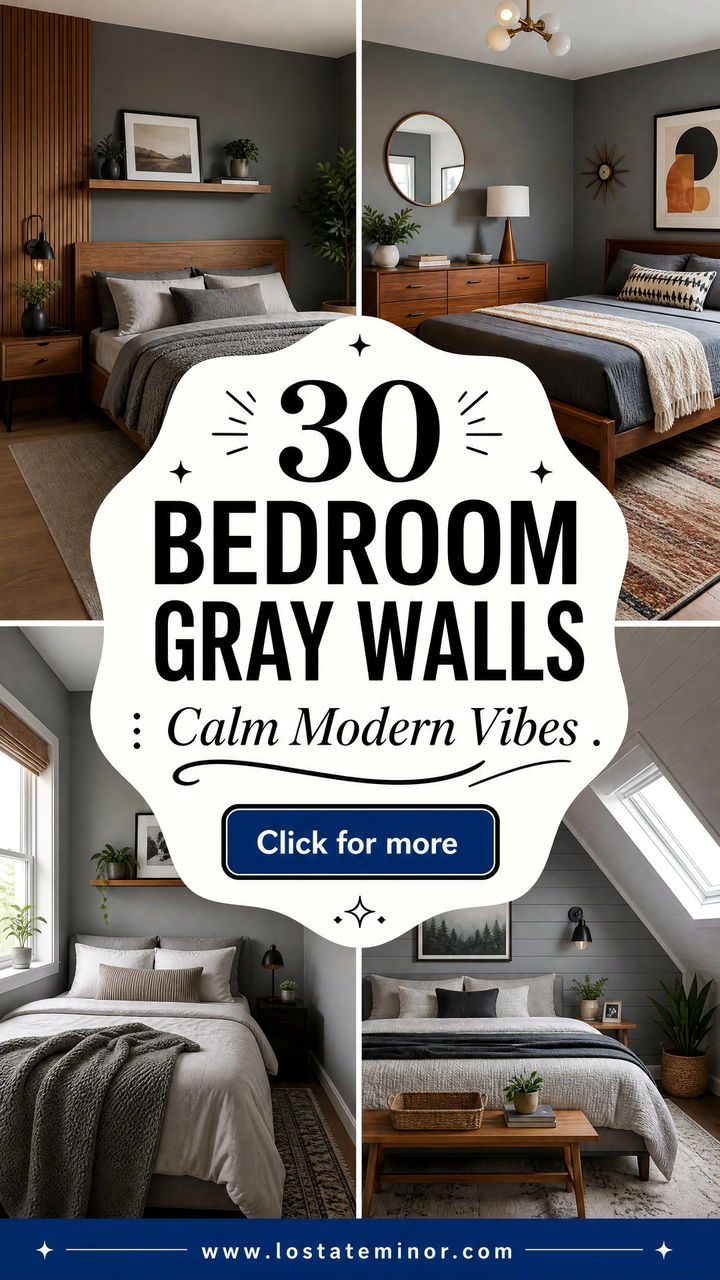 30 Stylish Bedroom Gray Walls for a Calm and Modern Vibe - 30 Stylish Bedroom Gray Walls for a Calm and Modern Vibe