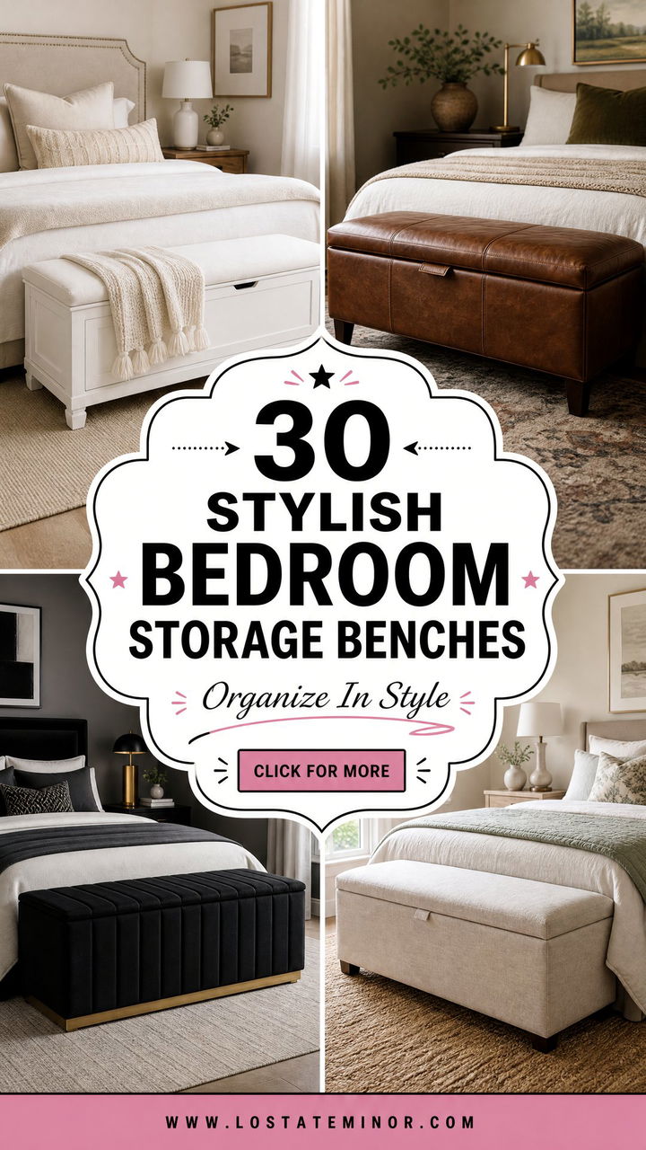 30 Stylish Bedroom Storage Benches to Organize Your Home - 30 Stylish Bedroom Storage Benches to Organize Your Home
