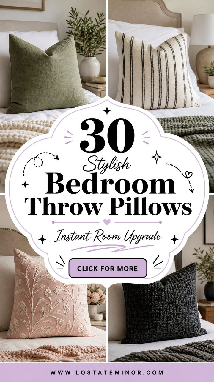 30 Stylish Bedroom Throw Pillows for an Instant Room Upgrade - 30 Stylish Bedroom Throw Pillows for an Instant Room Upgrade