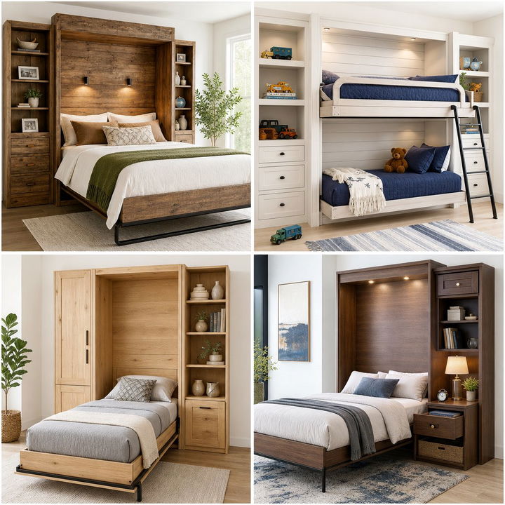 30 Stylish Bedroom Wall Bed Ideas for Small Space Living