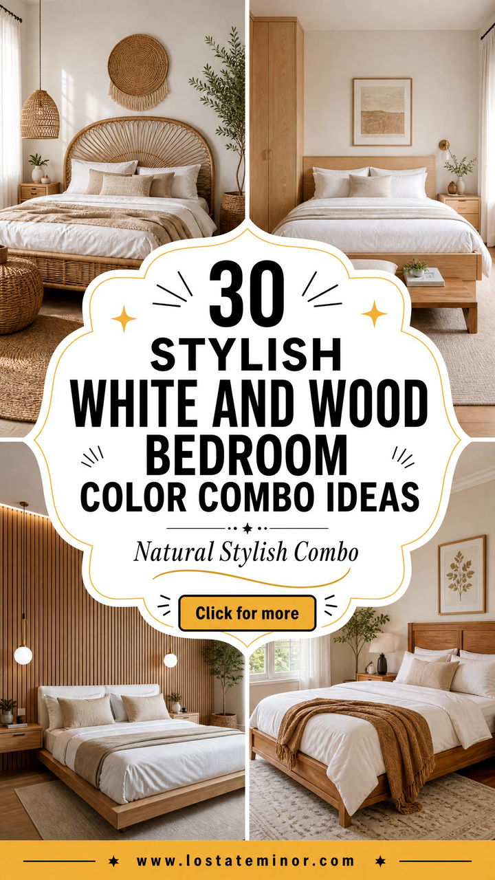 30 Stylish White and Wood Bedroom Color Combo Ideas for Homes - 30 Stylish White and Wood Bedroom Color Combo Ideas for Homes