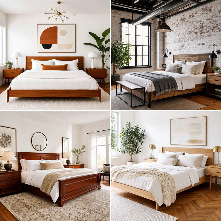 30 Stylish White and Wood Bedroom Color Combo Ideas for Homes
