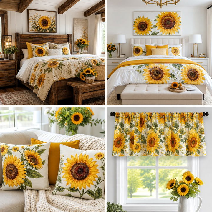 30 Sunflower Bedroom Ideas to Brighten Your Morning