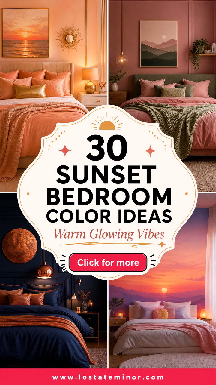 30 Sunset Inspired Bedroom Color Ideas for Warmth - 30 Sunset Inspired Bedroom Color Ideas for Warmth