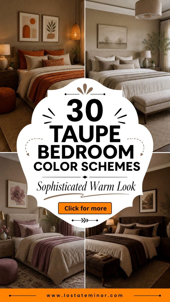 30 Taupe Bedroom Color Schemes for a Sophisticated Look - 30 Taupe Bedroom Color Schemes for a Sophisticated Look