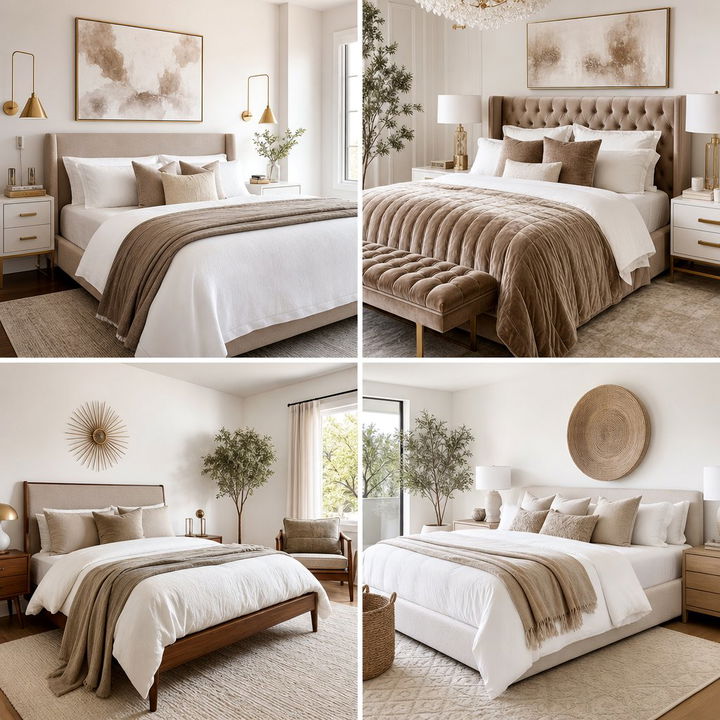 30 Taupe and White Bedroom Ideas for a Minimalist Look