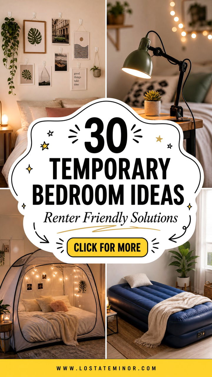 30 Temporary Bedroom Ideas Perfect for Renters and Guests - 30 Temporary Bedroom Ideas Perfect for Renters and Guests