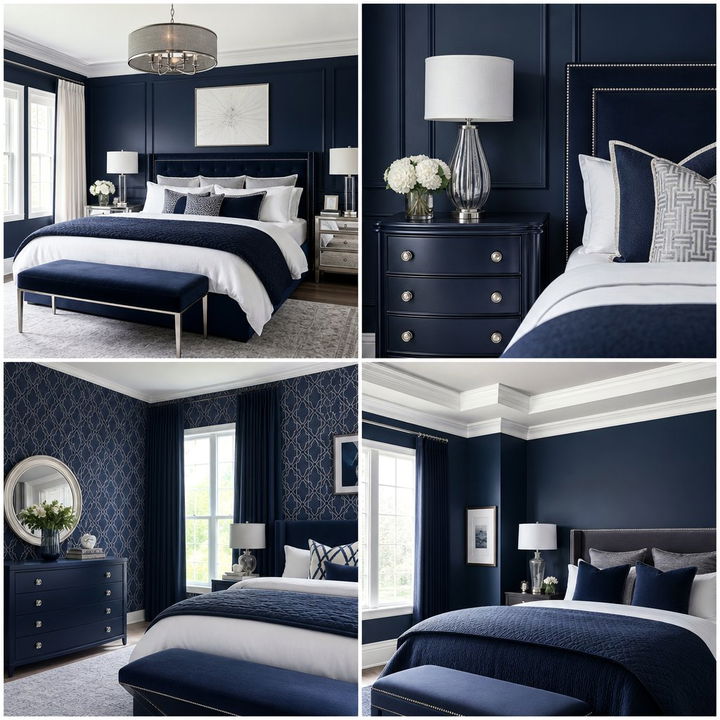 30 Timeless Dark Navy Bedroom Ideas for a Classic Look