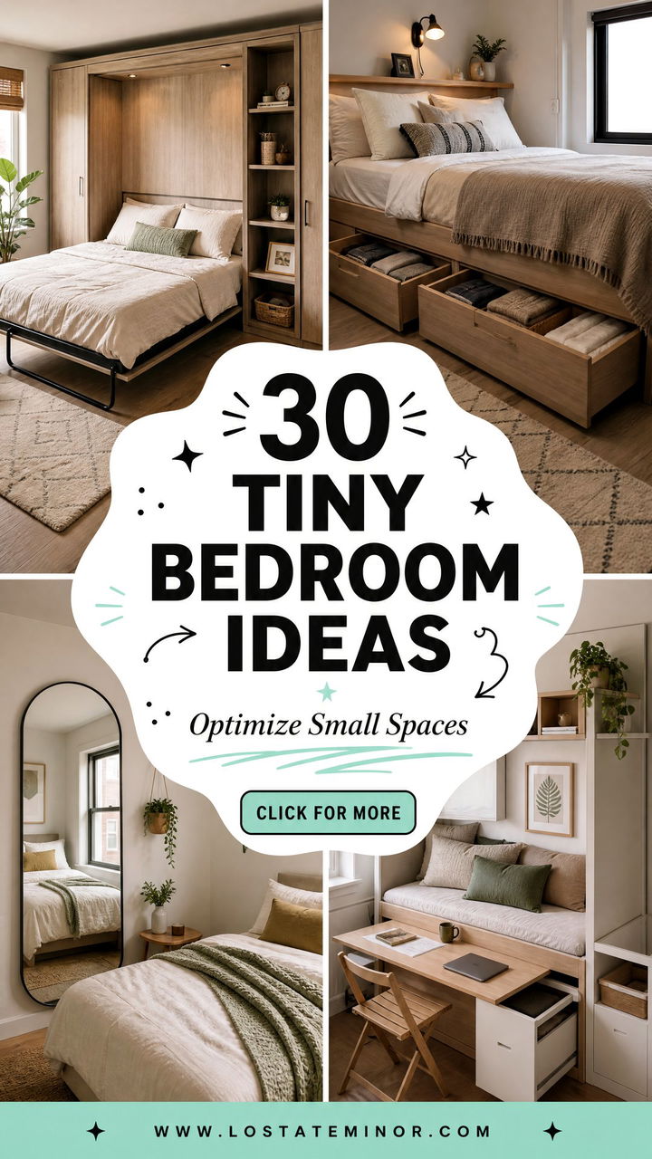 30 Tiny Bedroom Ideas to Optimize Your Small Living Space - 30 Tiny Bedroom Ideas to Optimize Your Small Living Space