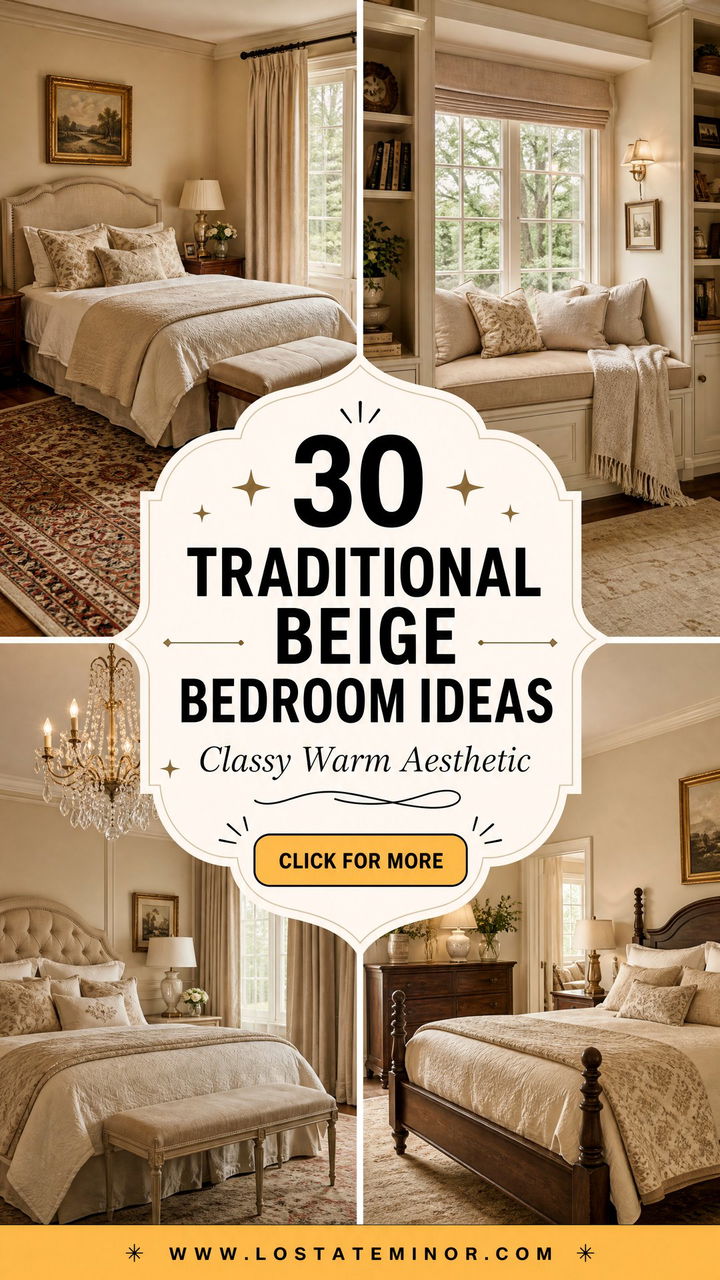 30 Traditional Beige Bedroom Ideas for a Classy Aesthetic - 30 Traditional Beige Bedroom Ideas for a Classy Aesthetic