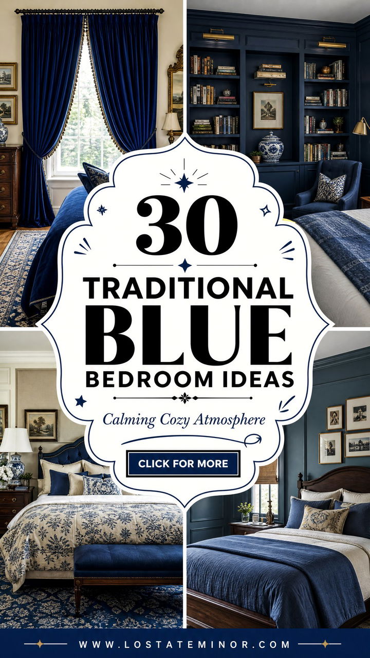 30 Traditional Blue Bedroom Ideas for a Calming Atmosphere - 30 Traditional Blue Bedroom Ideas for a Calming Atmosphere