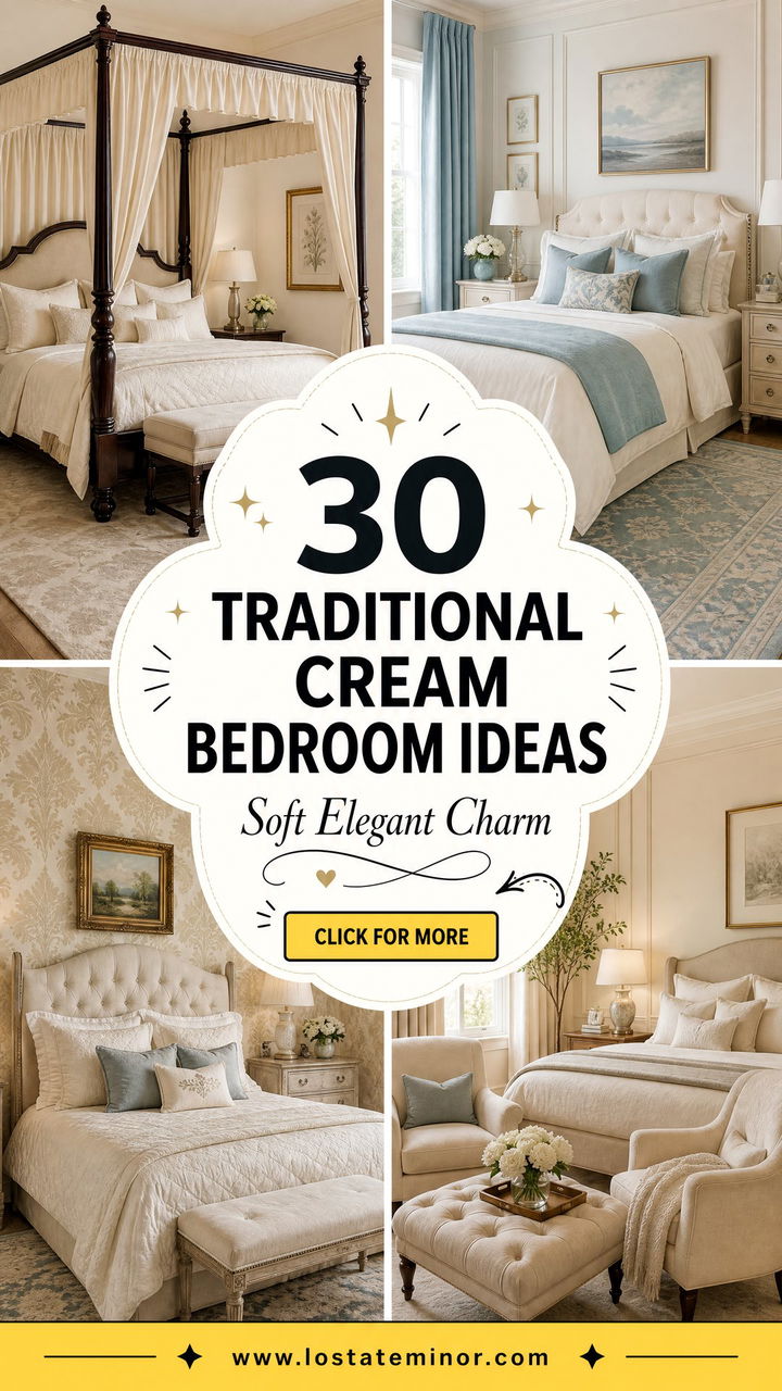 30 Traditional Cream Bedroom Ideas for a Soft Elegant Look - 30 Traditional Cream Bedroom Ideas for a Soft, Elegant Look