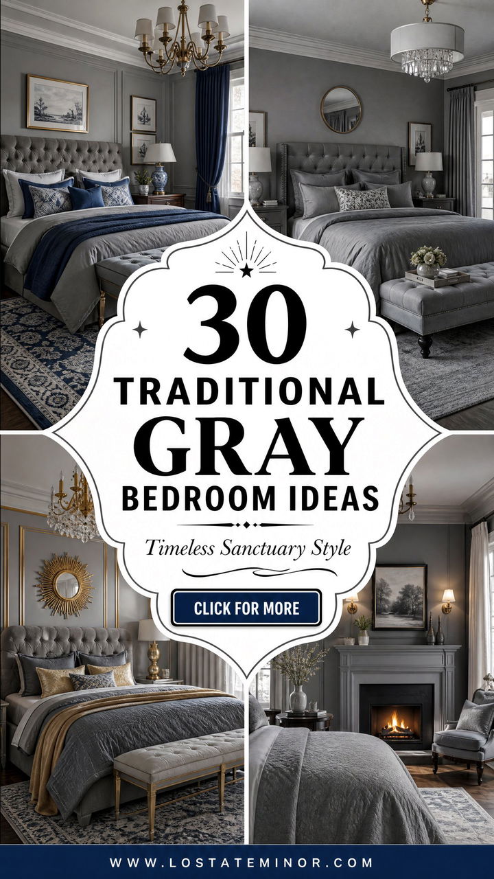 30 Traditional Gray Bedroom Ideas for a Timeless Sanctuary - 30 Traditional Gray Bedroom Ideas for a Timeless Sanctuary
