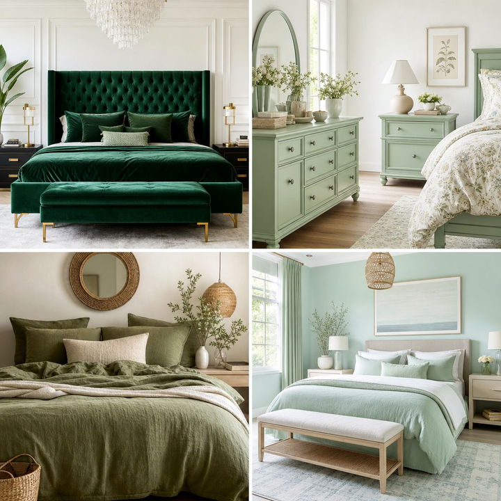 30 Traditional Green Bedroom Ideas for a Refreshing Look