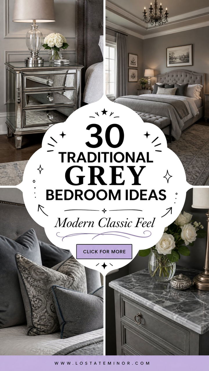 30 Traditional Grey Bedroom Ideas for a Modern Classic Feel - 30 Traditional Grey Bedroom Ideas for a Modern Classic Feel