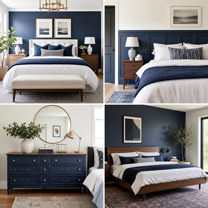 30 Traditional Navy Bedroom Ideas for a Bold, Timeless Room