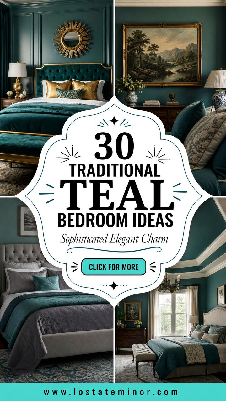 30 Traditional Teal Bedroom Ideas for a Sophisticated Look - 30 Traditional Teal Bedroom Ideas for a Sophisticated Look