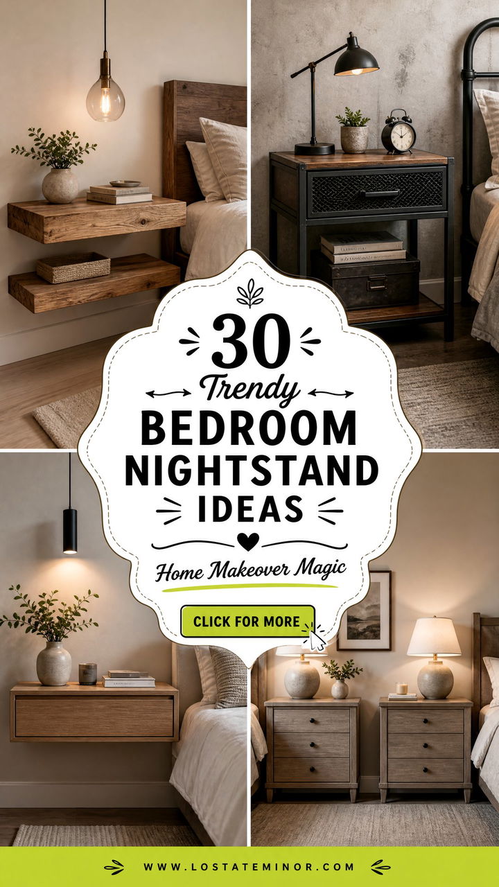30 Trendy Bedroom Nightstand Ideas for Your Home Makeover - 30 Trendy Bedroom Nightstand Ideas for Your Home Makeover