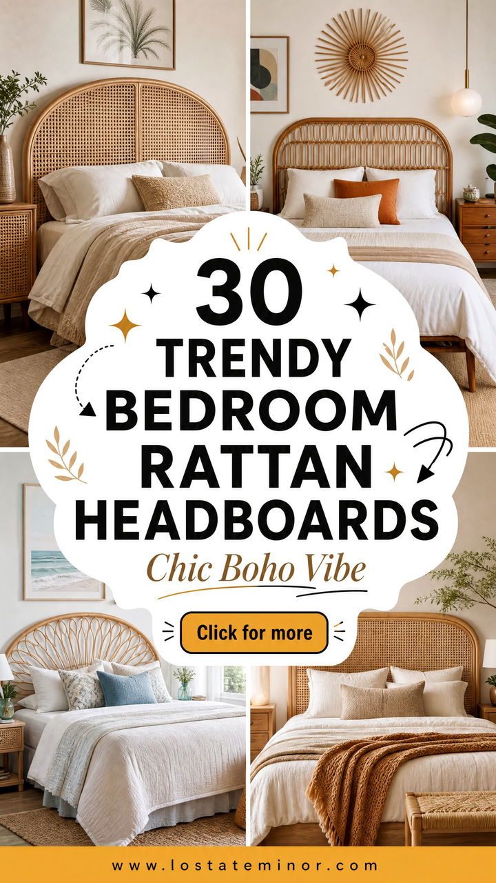30 Trendy Bedroom Rattan Headboards for a Chic Boho Vibe - 30 Trendy Bedroom Rattan Headboards for a Chic Boho Vibe