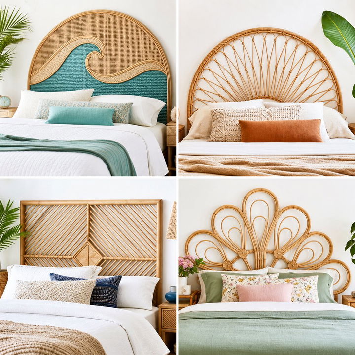 30 Trendy Bedroom Rattan Headboards for a Chic Boho Vibe