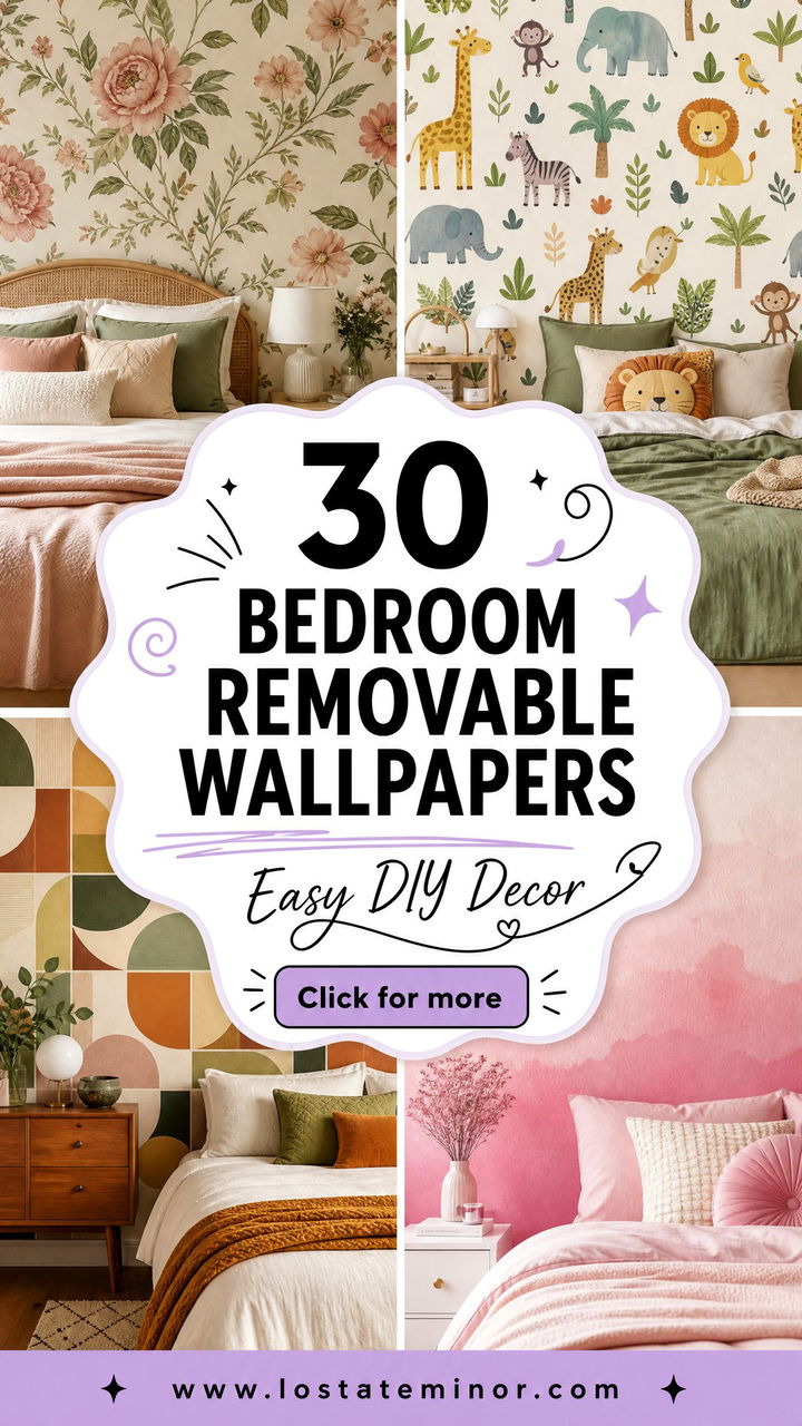 30 Trendy Bedroom Removable Wallpapers for Easy DIY Decor - 30 Trendy Bedroom Removable Wallpapers for Easy DIY Decor