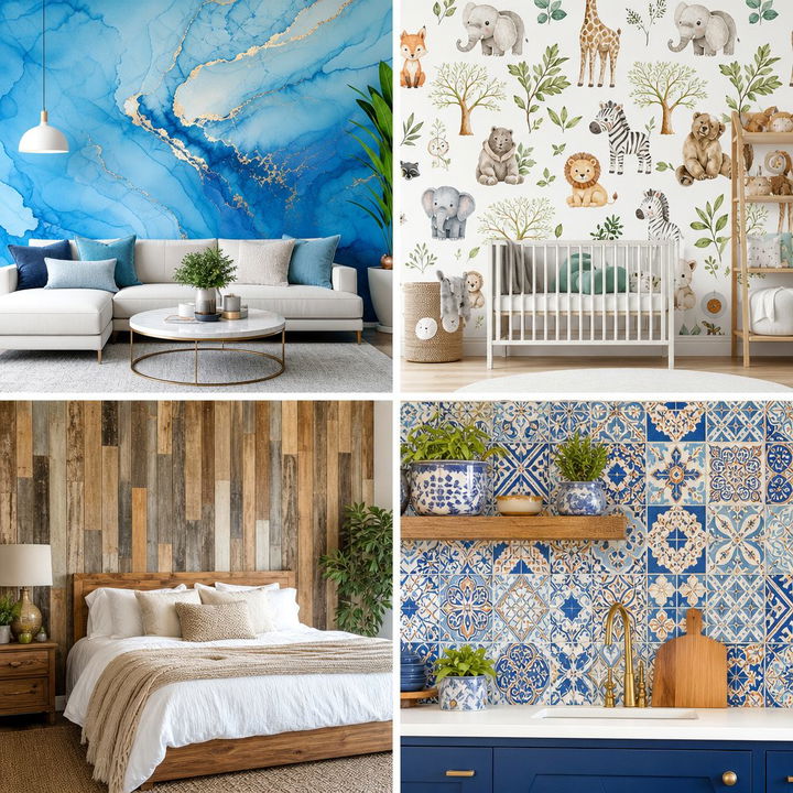 30 Trendy Bedroom Removable Wallpapers for Easy DIY Decor