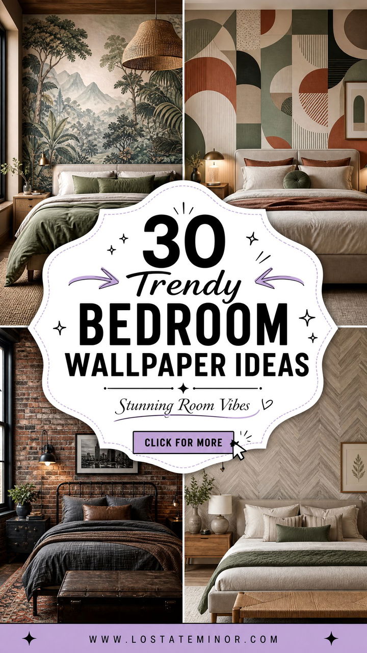30 Trendy Bedroom Wallpaper Ideas for a Stunning Room - 30 Trendy Bedroom Wallpaper Ideas for a Stunning Room