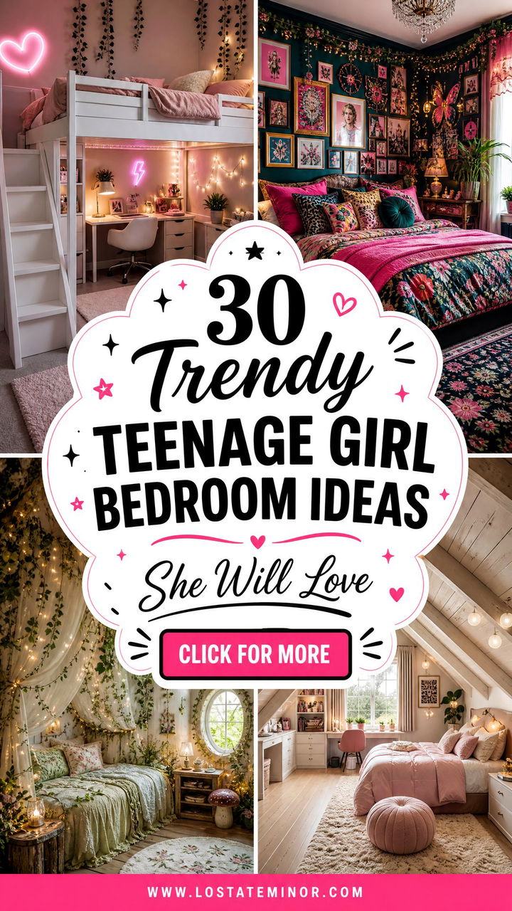 30 Trendy Teenage Girl Bedroom Ideas She Will Truly Love - 30 Trendy Teenage Girl Bedroom Ideas She Will Truly Love