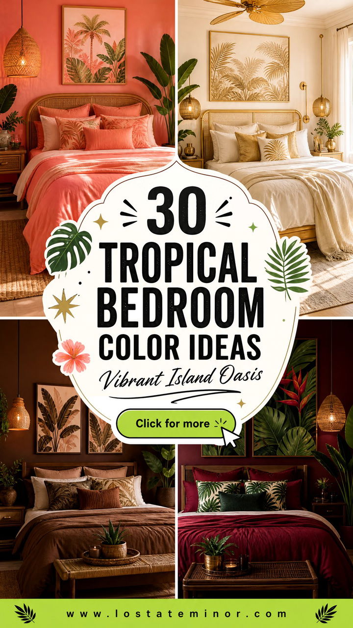 30 Tropical Bedroom Color Ideas for a Vibrant Oasis - 30 Tropical Bedroom Color Ideas for a Vibrant Oasis
