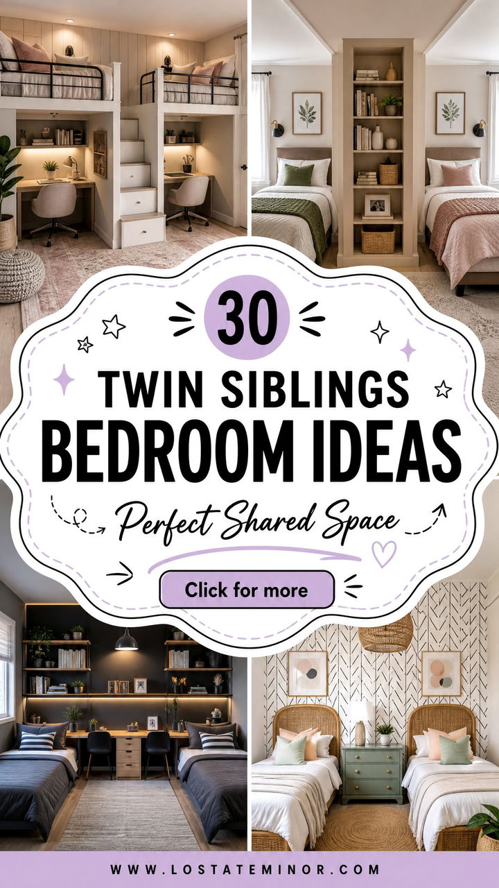30 Twin Siblings Bedroom Ideas for Perfect Shared Spaces - 30 Twin Siblings Bedroom Ideas for Perfect Shared Spaces