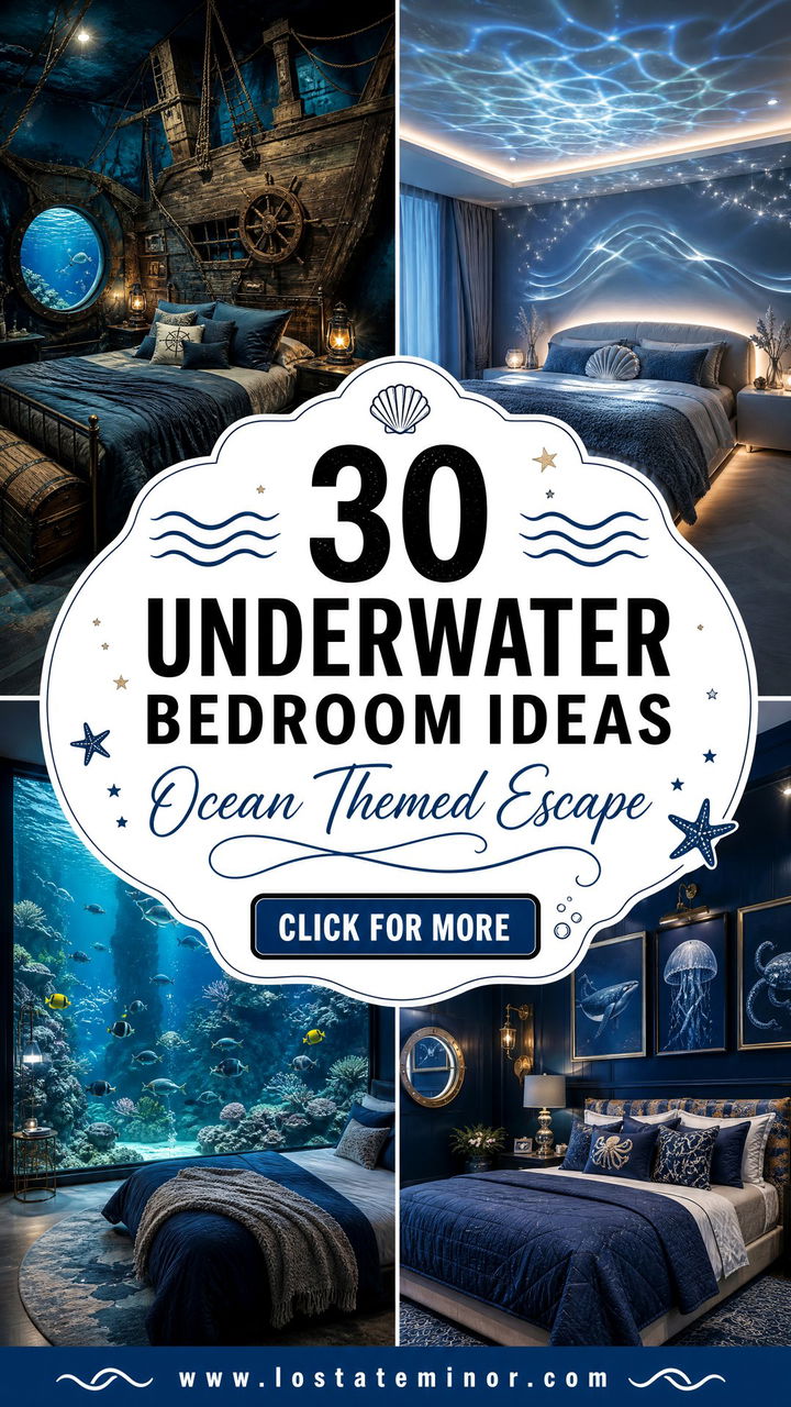 30 Underwater Bedroom Ideas for an Ocean-Themed Room - 30 Underwater Bedroom Ideas for an Ocean-Themed Room