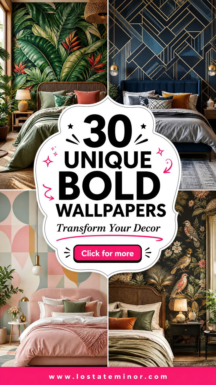 30 Unique Bedroom Bold Wallpapers to Transform Your Decor - 30 Unique Bedroom Bold Wallpapers to Transform Your Decor