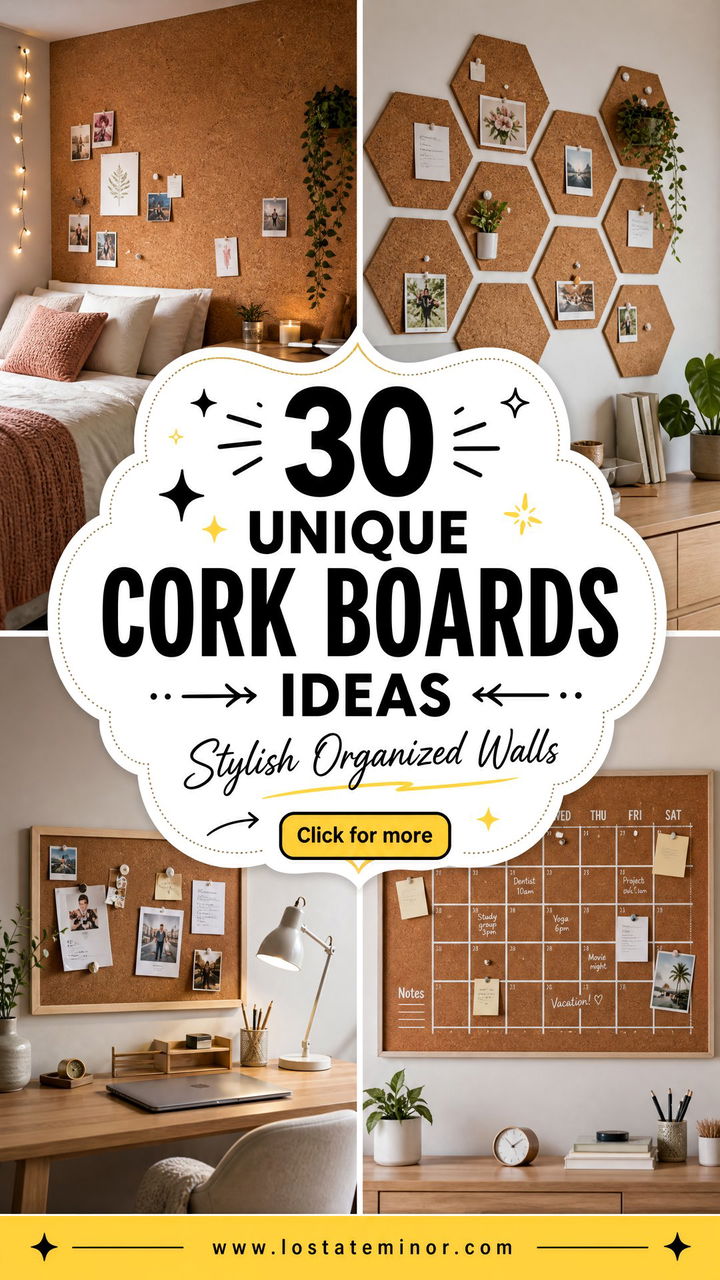30 Unique Bedroom Cork Boards for Organization and Style - 30 Unique Bedroom Cork Boards for Organization and Style