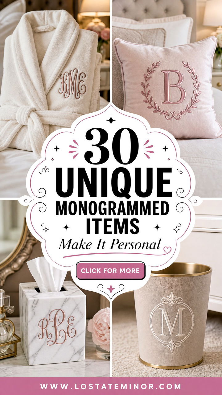 30 Unique Bedroom Monogrammed Items for a Personal Touch - 30 Unique Bedroom Monogrammed Items for a Personal Touch