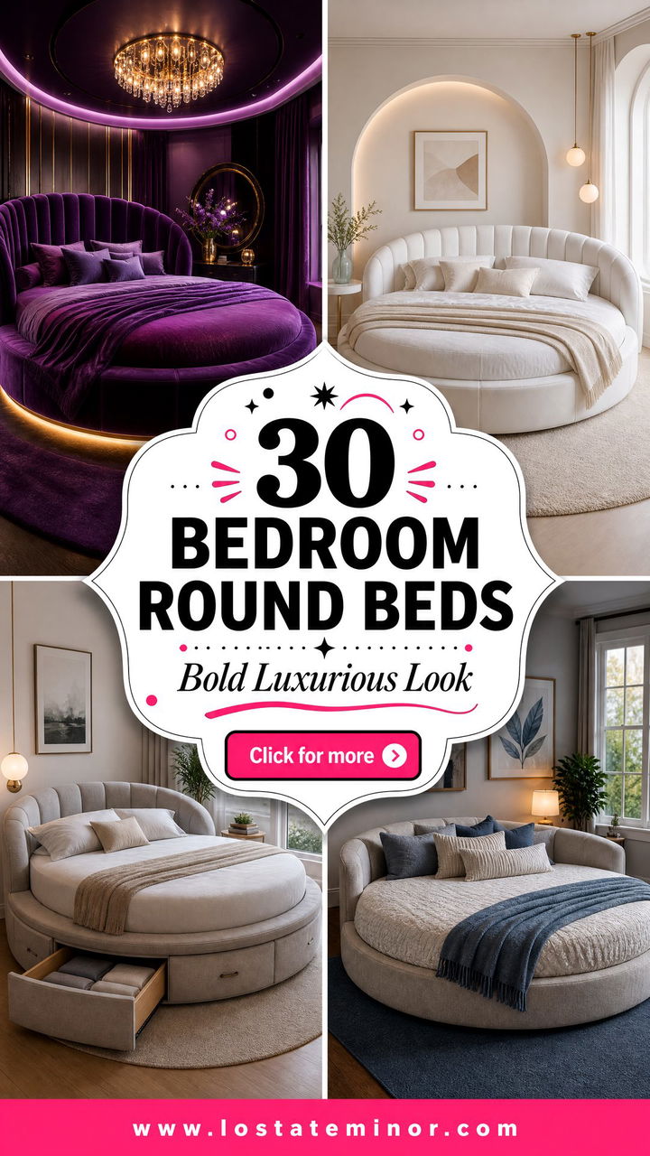 30 Unique Bedroom Round Beds for a Bold and Luxurious Look - 30 Unique Bedroom Round Beds for a Bold and Luxurious Look