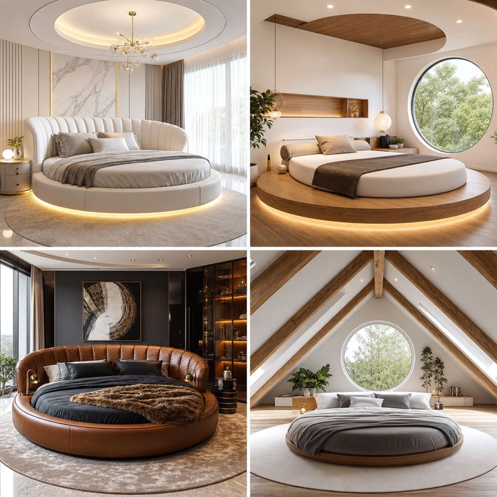 30 Unique Bedroom Round Beds for a Bold and Luxurious Look
