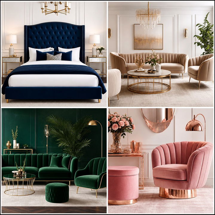 30 Velvet Bedroom Ideas for a Luxurious and Glamorous Look