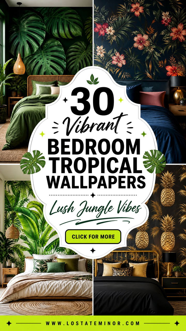 30 Vibrant Bedroom Tropical Wallpapers for a Lush Vibe - 30 Vibrant Bedroom Tropical Wallpapers for a Lush Vibe