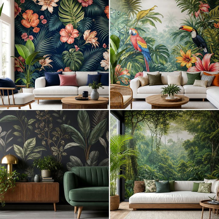 30 Vibrant Bedroom Tropical Wallpapers for a Lush Vibe