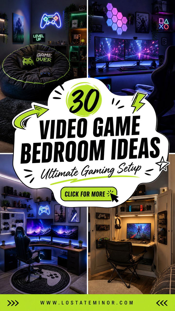 30 Video Game Bedroom Ideas for the Ultimate Gaming Setup - 30 Video Game Bedroom Ideas for the Ultimate Gaming Setup