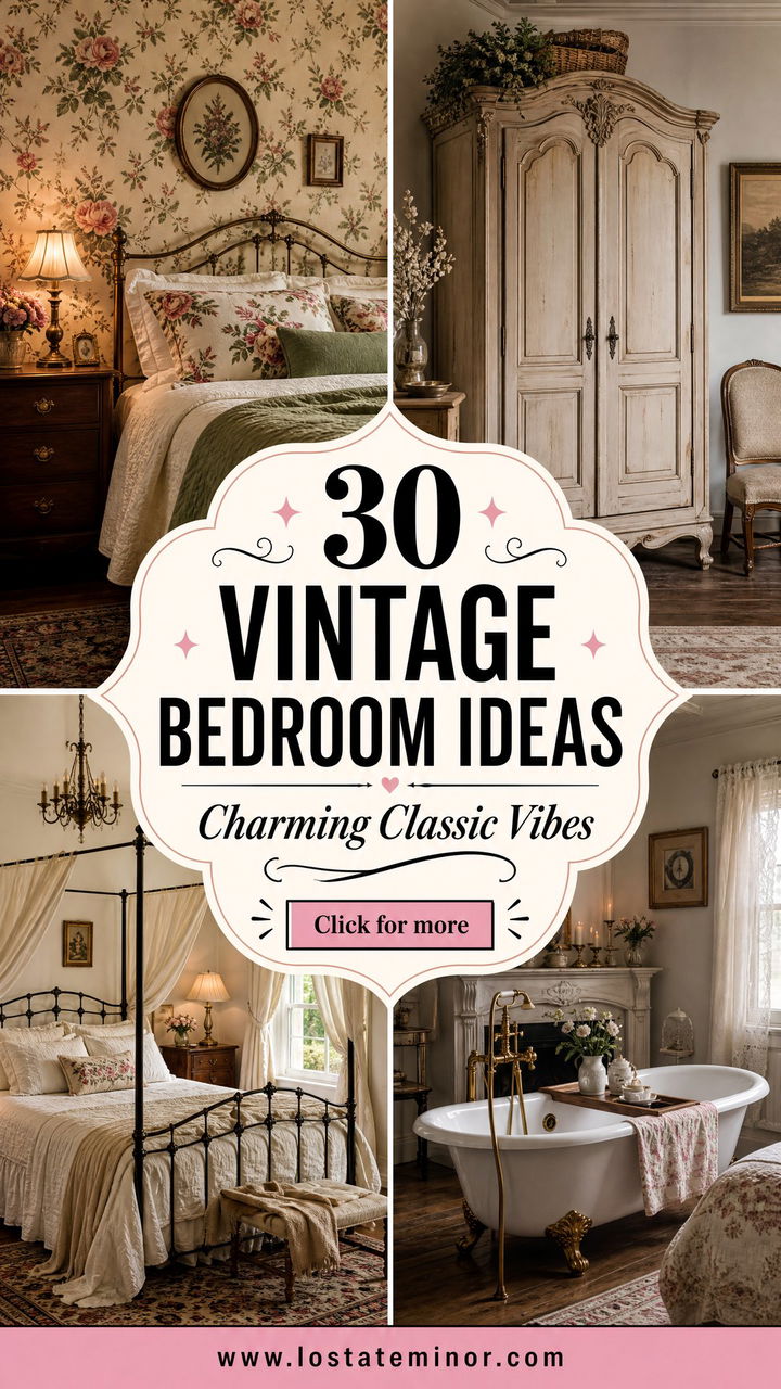 30 Vintage Bedroom Ideas for a Charming and Classic Look - 30 Vintage Bedroom Ideas for a Charming and Classic Look