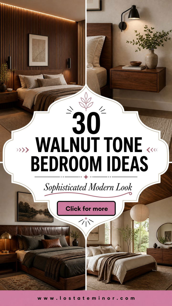 30 Walnut Tone Bedroom Ideas for a Sophisticated Look - 30 Walnut Tone Bedroom Ideas for a Sophisticated Look