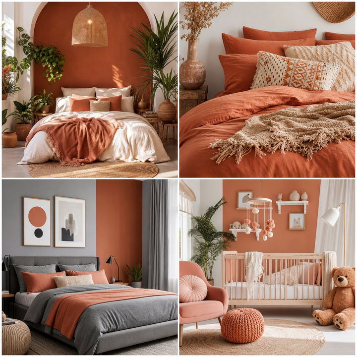 30 Warm Bedroom Terracotta Walls for a Mediterrean Space
